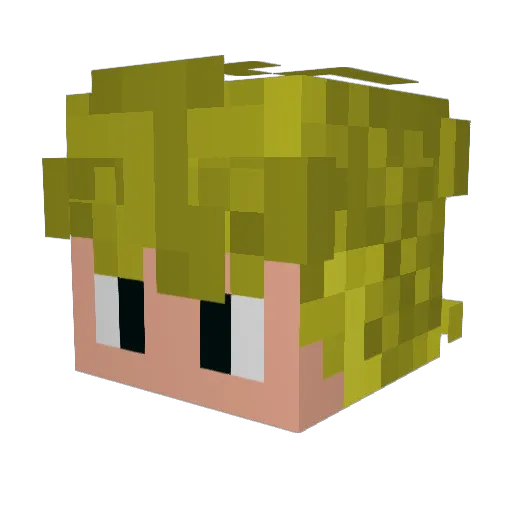 lukyMTV Minecraft avatar head, 3D render
