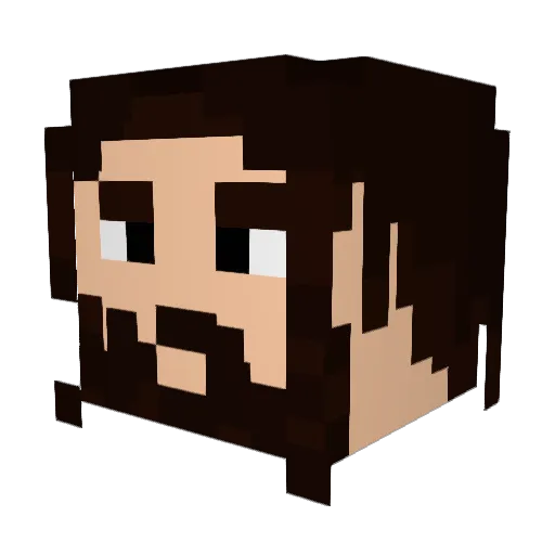 lul_b Minecraft avatar head, 3D render