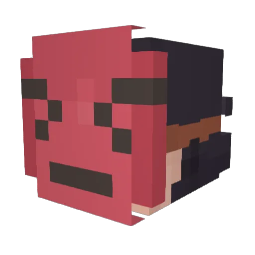 lul_lal Minecraft avatar head, 3D render