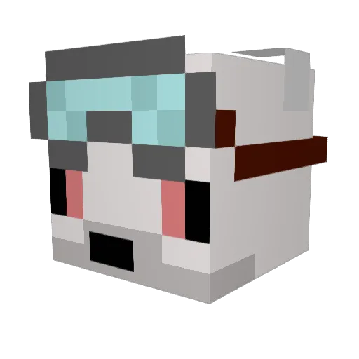 lulcap Minecraft avatar head, 3D render