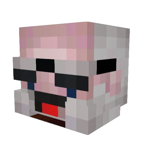 lulexheroi Minecraft avatar head, 3D render