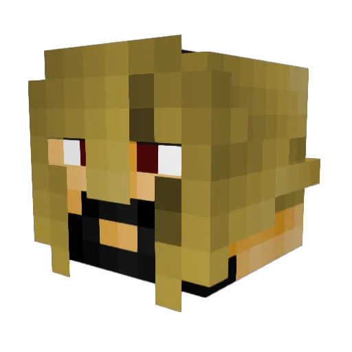 lulezakje Minecraft avatar head, 3D render