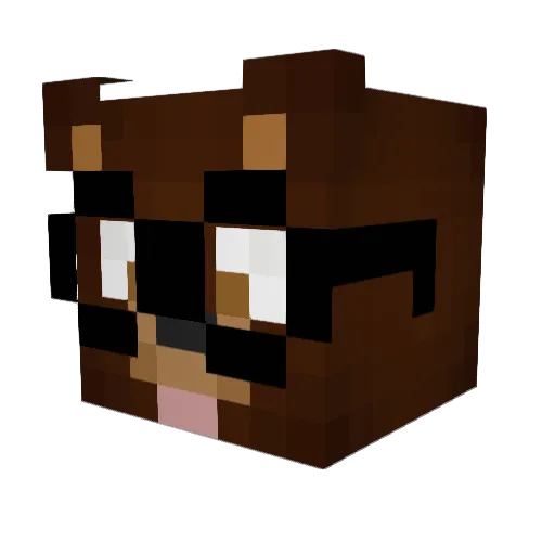 lulgg Minecraft avatar head, 3D render