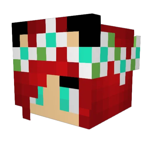 luli3030 Minecraft avatar head, 3D render
