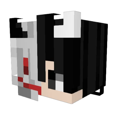 luliris Minecraft avatar head, 3D render
