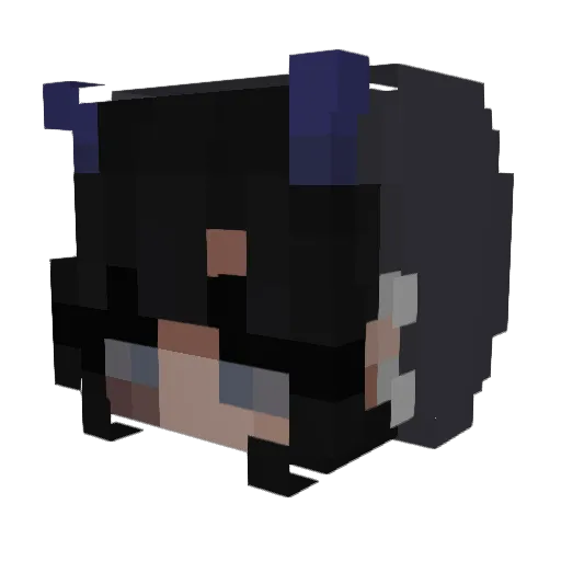 lulixoxo Minecraft avatar head, 3D render
