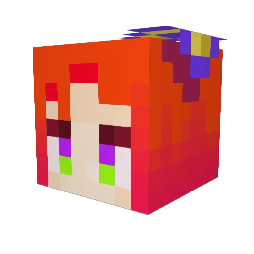 lullabyask Minecraft avatar head, 3D render