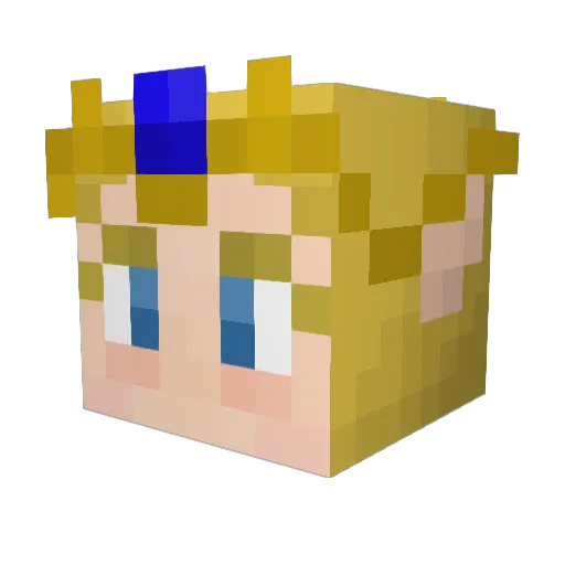lulluhamilton Minecraft avatar head, 3D render