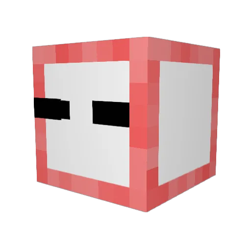 lullz Minecraft avatar head, 3D render