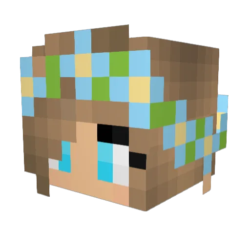 lulu0084 Minecraft avatar head, 3D render