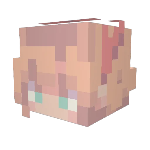 lulu0118 Minecraft avatar head, 3D render