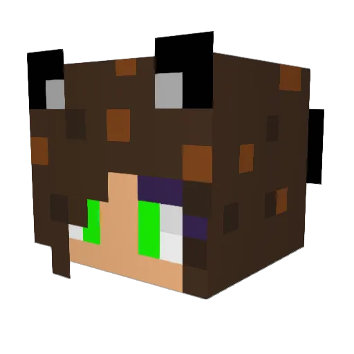 lulu56 Minecraft avatar head, 3D render