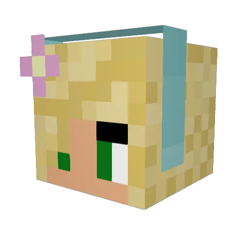 luluball5 Minecraft avatar head, 3D render
