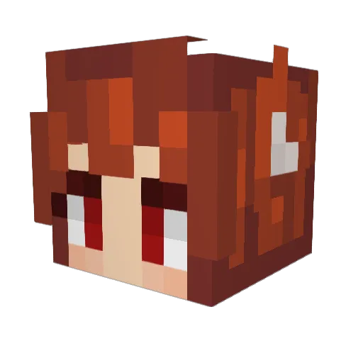 lulubon Minecraft avatar head, 3D render
