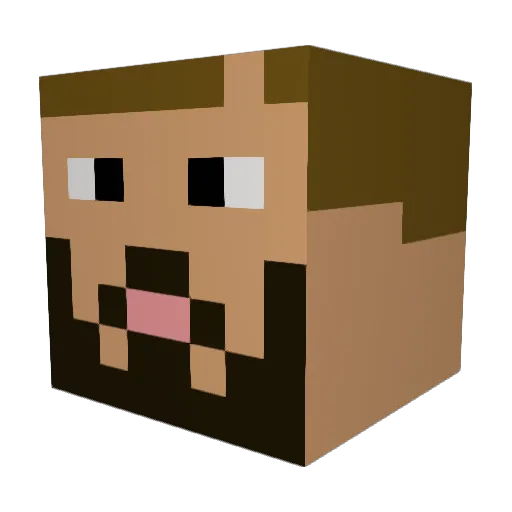 luludech17 Minecraft avatar head, 3D render