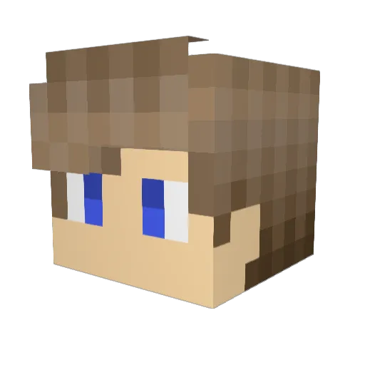 lulugamerxp Minecraft avatar head, 3D render