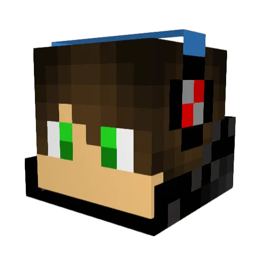 lulukakas Minecraft avatar head, 3D render