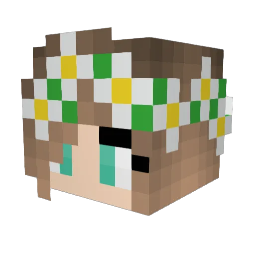 lululiluv Minecraft avatar head, 3D render
