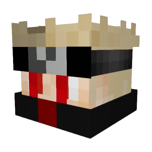luluman824 Minecraft avatar head, 3D render