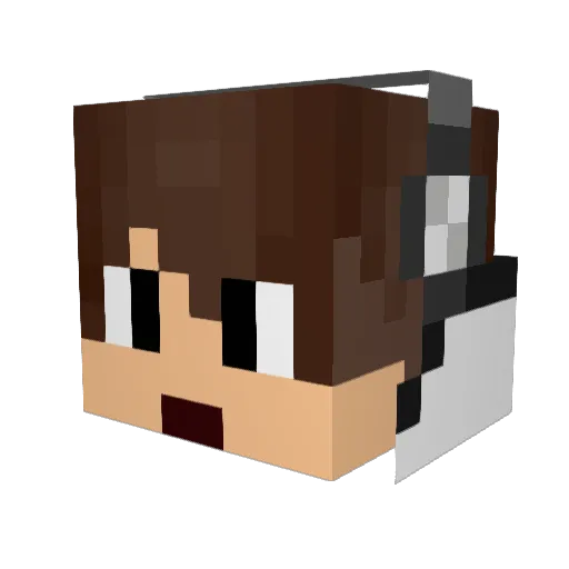 lulumister Minecraft avatar head, 3D render