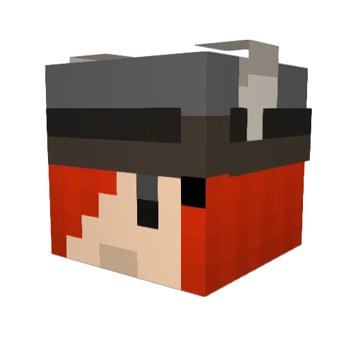 lulupearso Minecraft avatar head, 3D render