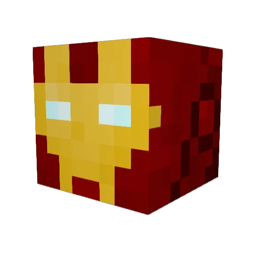 lulusword Minecraft avatar head, 3D render