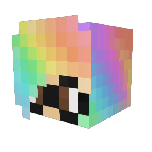 luluthecat Minecraft avatar head, 3D render