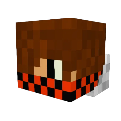 luluxlulux Minecraft avatar head, 3D render