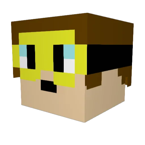 lum146 Minecraft avatar head, 3D render