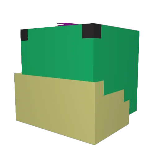 lumAvw Minecraft avatar head, 3D render