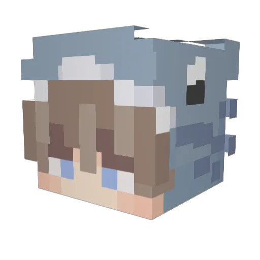 lumI42 Minecraft avatar head, 3D render