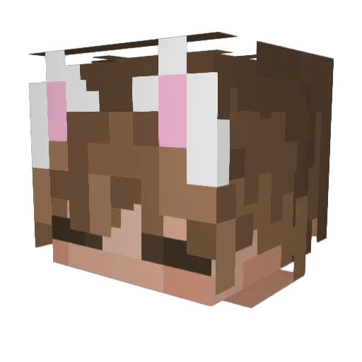 lumadre Minecraft avatar head, 3D render