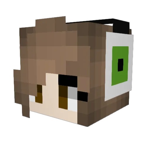 lumal Minecraft avatar head, 3D render