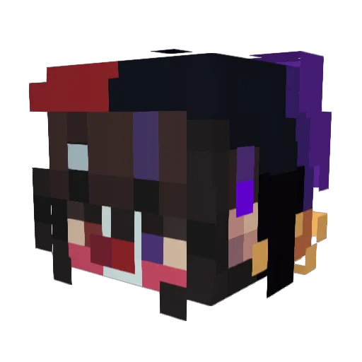lumanderexe Minecraft avatar head, 3D render