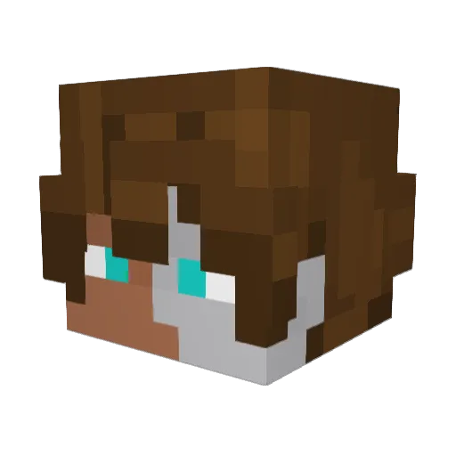 lumen_exe Minecraft avatar head, 3D render