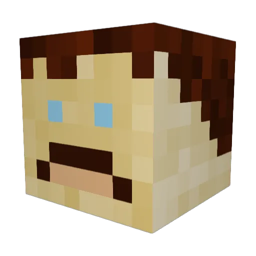 lumesc Minecraft avatar head, 3D render