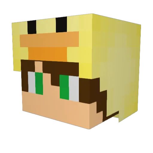 lumi5000 Minecraft avatar head, 3D render