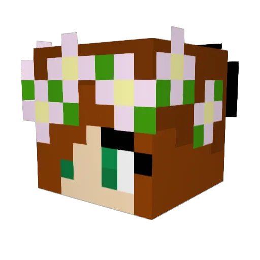 lumibunny Minecraft avatar head, 3D render