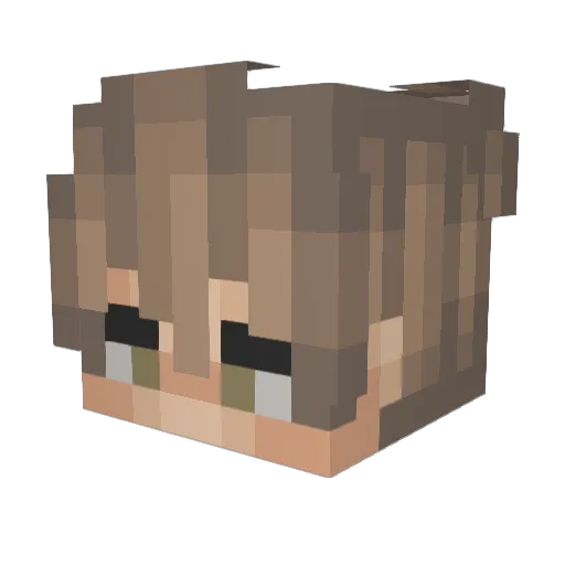 lumida_e Minecraft avatar head, 3D render