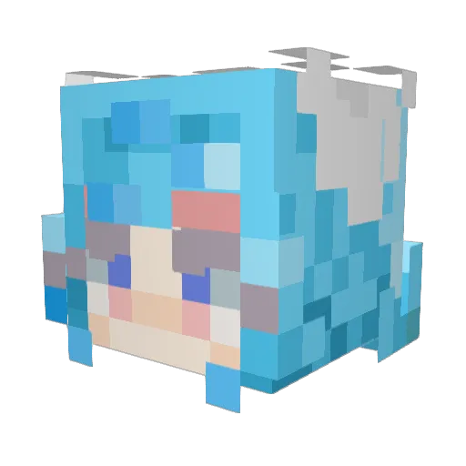 lumiipop Minecraft avatar head, 3D render