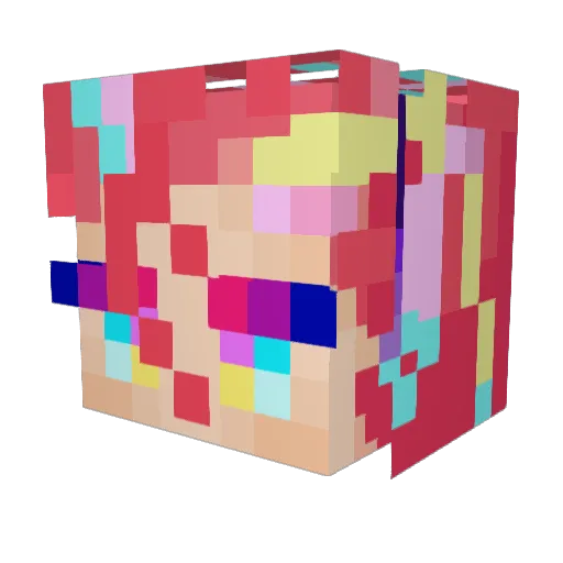 lumiivalentiine Minecraft avatar head, 3D render
