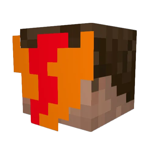 lumikukko Minecraft avatar head, 3D render