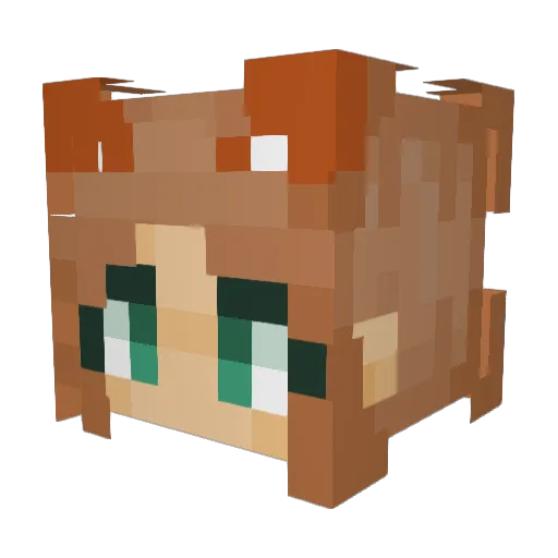 lumikyu Minecraft avatar head, 3D render