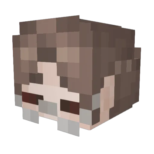 luminal1 Minecraft avatar head, 3D render