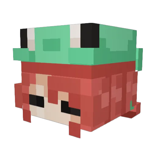 luminalumie Minecraft avatar head, 3D render