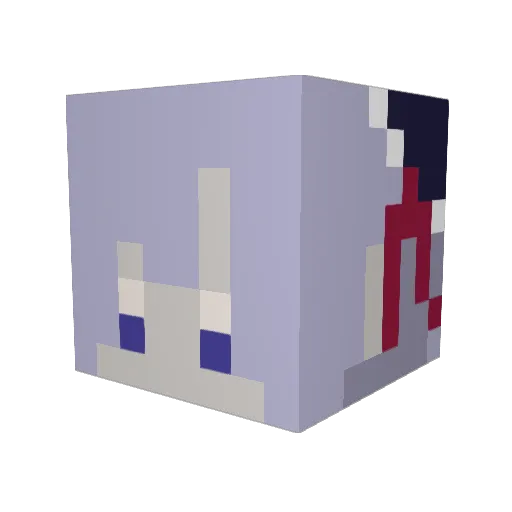 luminass Minecraft avatar head, 3D render
