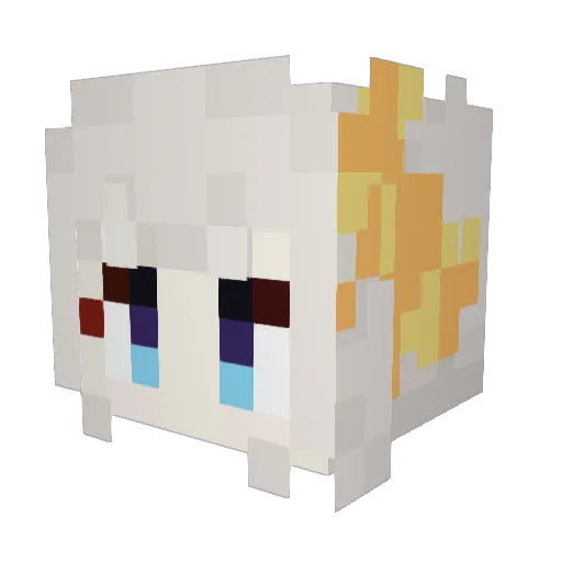 luminote Minecraft avatar head, 3D render