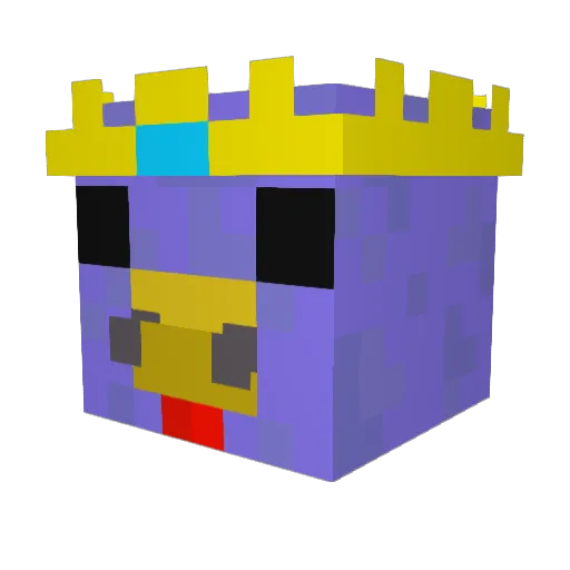 luminoussss_ Minecraft avatar head, 3D render