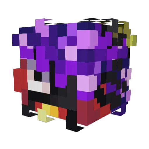 luminousstars_ Minecraft avatar head, 3D render