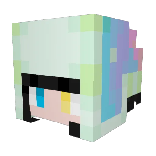 lumiszn Minecraft avatar head, 3D render